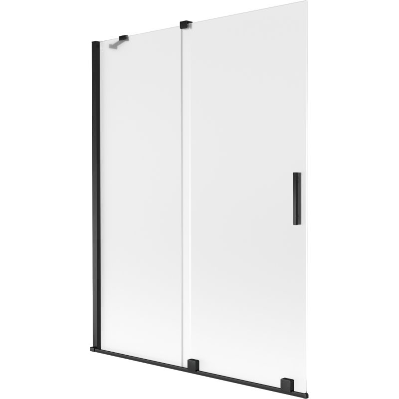 Parawan nawannowy rozsuwany Mexen Velar szron czarny 130x150 cm 1 szt.
