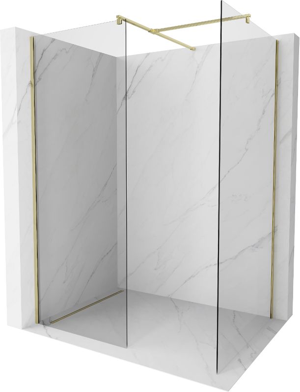 Ścianka prysznicowa Mexen Kioto transparent złoty 130x70 cm 1 szt.