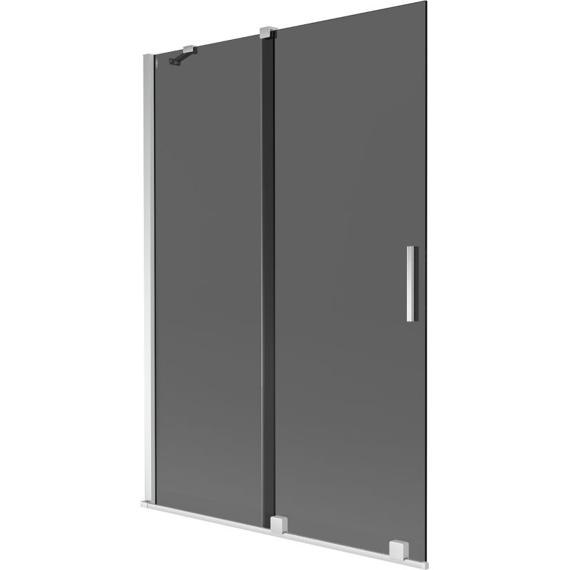 Parawan nawannowy rozsuwany Mexen Velar grafit 120x150 cm 2 szt.