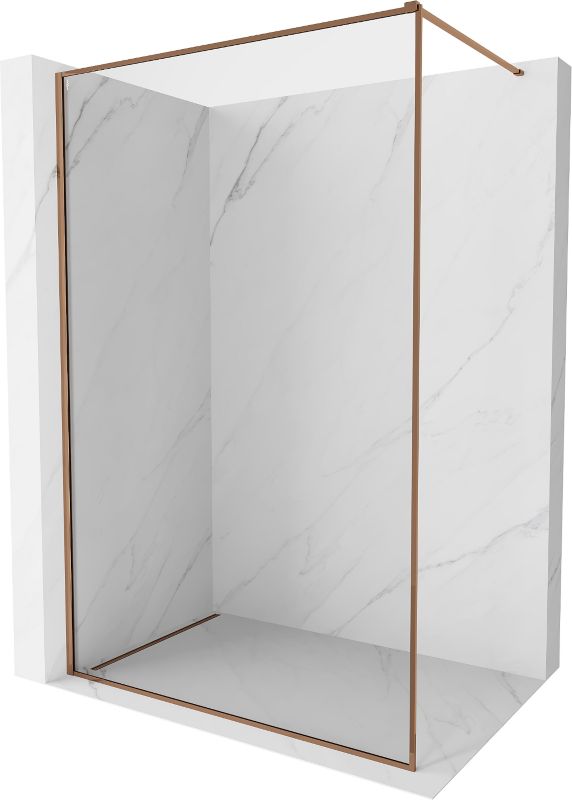 Ścianka prysznicowa walk-in Mexen Kioto-F różowe złoto 170x202 cm 1 szt.