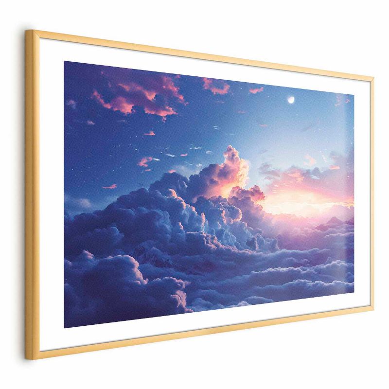 Plakat Artgeist Nocne góry 42x29,7 cm z ramą złotą 1 szt