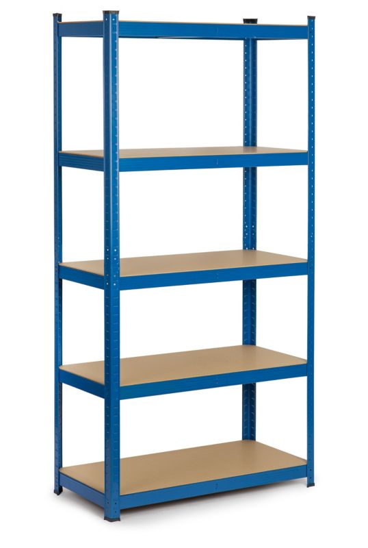 Regał magazynowy Humberg 180x90x30 cm metalowy niebieski 5 półek 175 kg 1 szt.