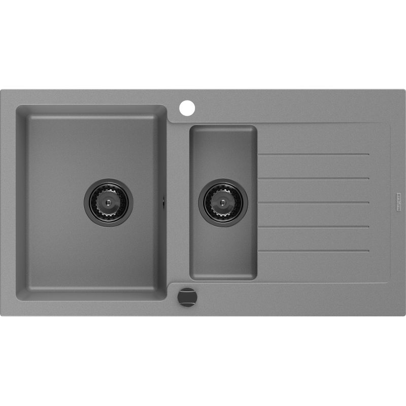 Zlewozmywak wpuszczany Mexen Matias 1,5-komorowy szary 900x505 mm 6502901505-71-B 1 szt.