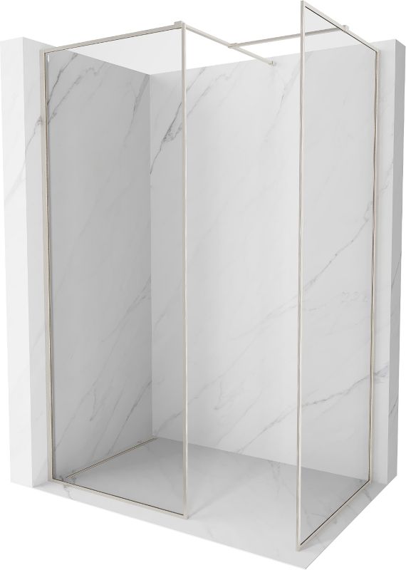 Ścianka prysznicowa walk-in Mexen Kioto-F nikiel szczotkowany 180 x 115 cm 1 szt.