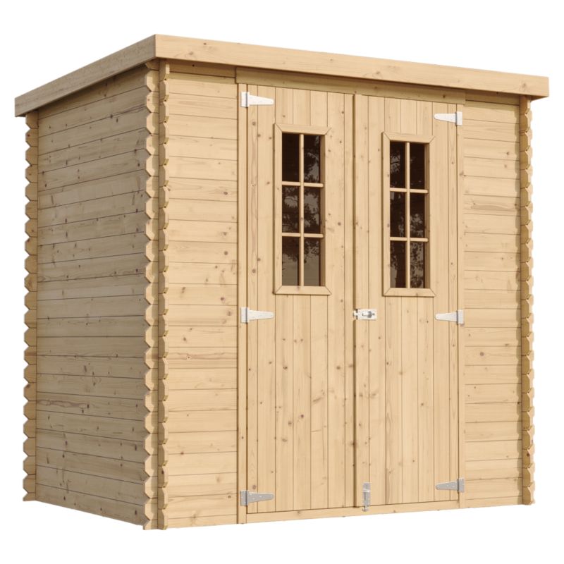 Drewniany domek ogrodowy Timbela 2.22 m² M311C drewno naturalne, grubość deski 19 mm, 1 szt.