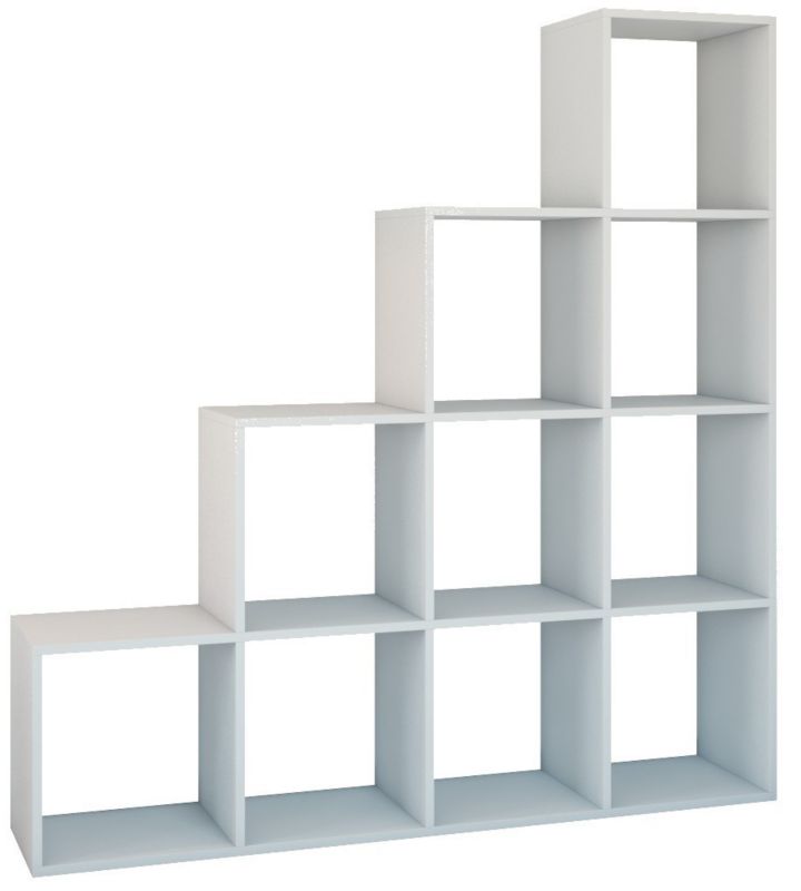 Regał Komorowy Topeshop Schodkowy Poziomowy Step Rs-40 Biały 30x153x153 cm 1 szt.