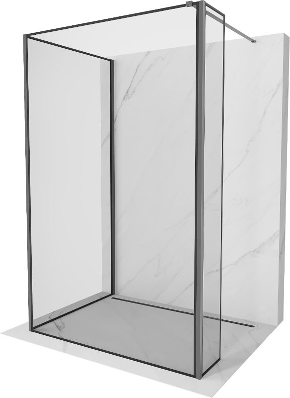 Ścianka prysznicowa Mexen Kioto czarny wzór 100x80x40 1 szt.