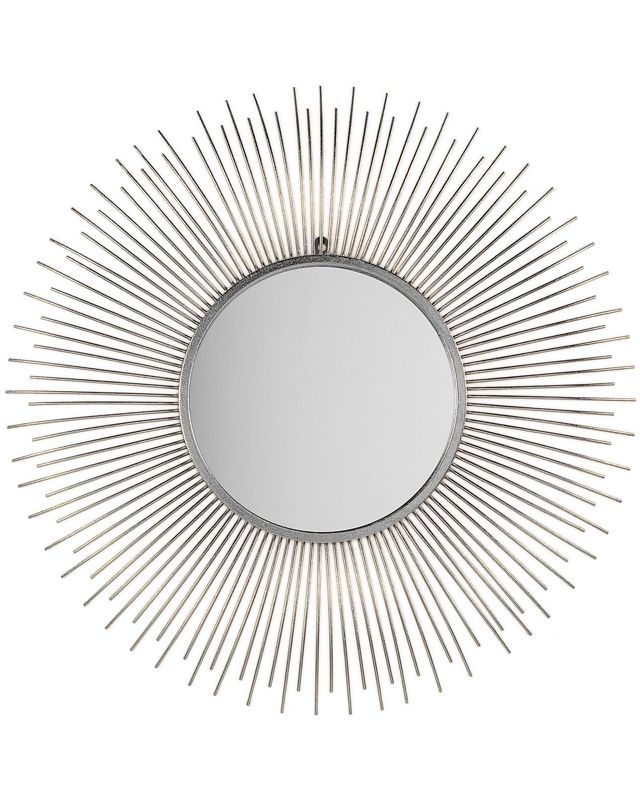 Lustro ścienne Cilly 80 cm 80 cm Metal Srebrny 1 szt.