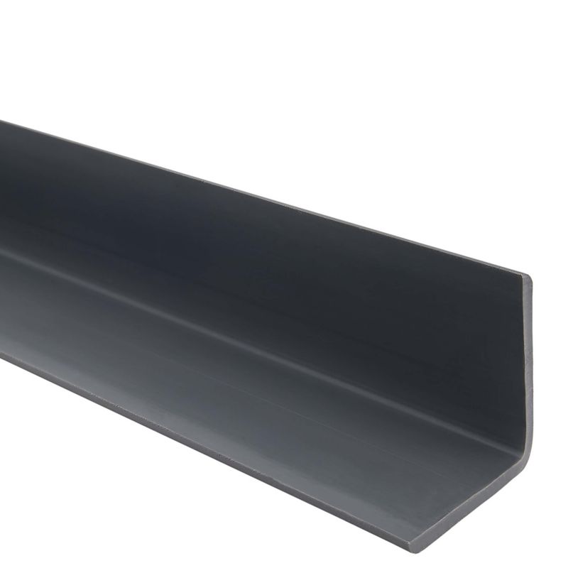 Kątownik miękki PCV 50x50mm, QUEST ochronny profil L kątowy, narożnik odbojnikowy, KM, ciemnoszary, 1m