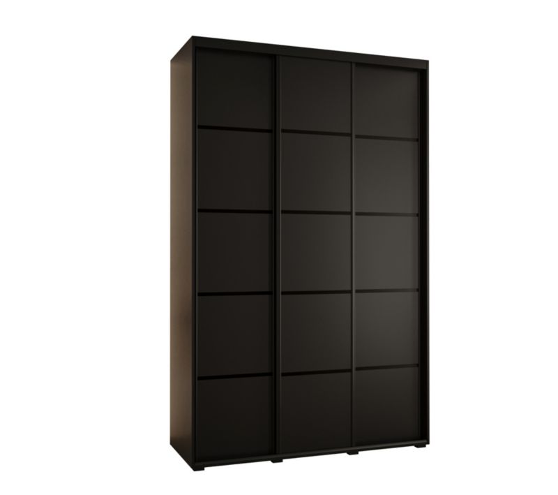 Szafa przesuwna Abiks DAVOS 4 wysoka szer.160cm gł.60cm czarny/czarny/czarny 1szt.