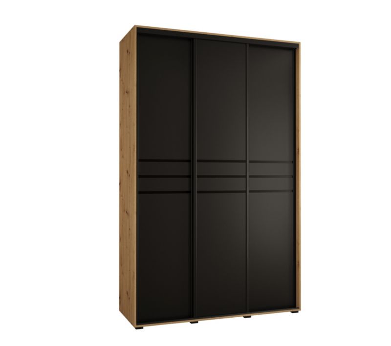 Szafa przesuwna Abiks DAVOS 10 wysoka szer.150cm artisan/czarny/czarny 1szt.