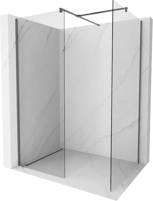 Ścianka prysznicowa walk-in Mexen Kioto gun metal 105x70 cm 1 szt.