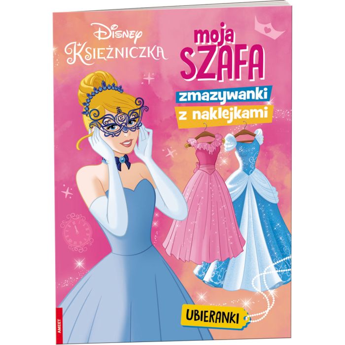 Książeczka z naklejkami Disney Księżniczki- Moja Szafa- Zmazywanki z naklejkami