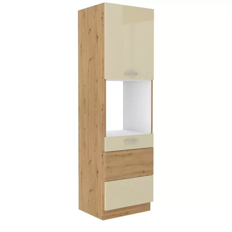 Szafka kuchenna pod zabudowę piekarnika Kremowy 60 cm AGATA