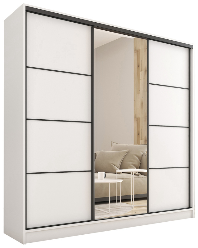 Biała szafa przesuwna 180 cm LOFT