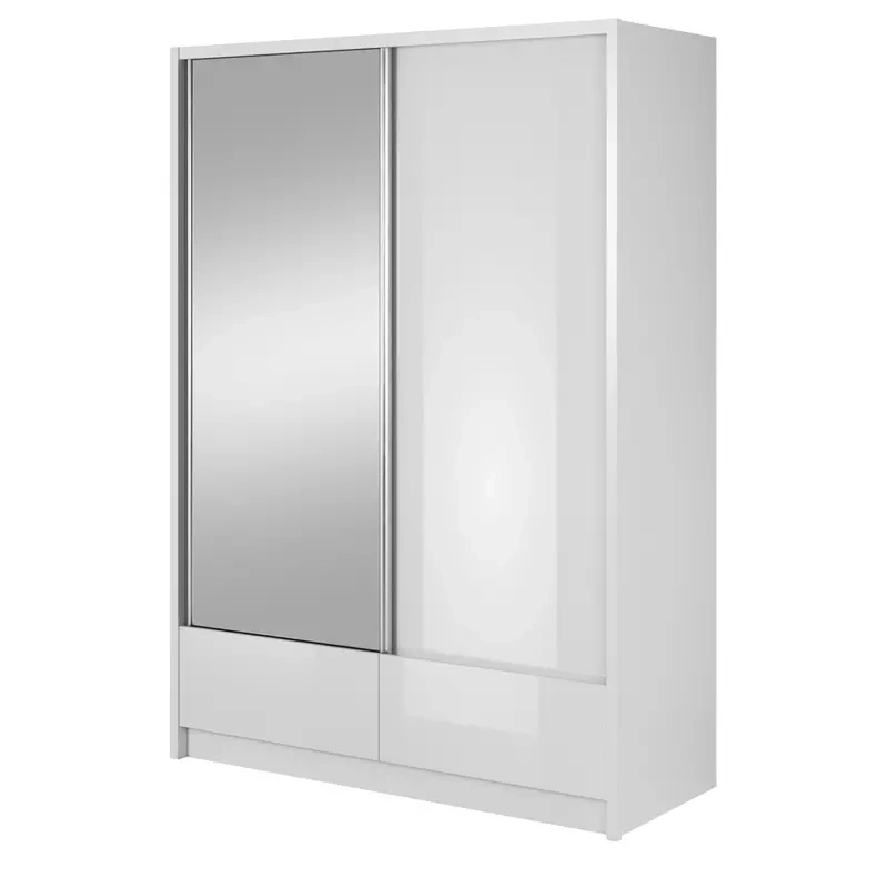 Szafa przesuwna 150 cm biała połysk ARIEL