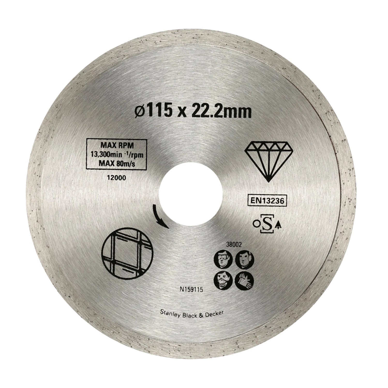 Stanley Tarcza diamentowa do płytek ceramicznych 115 mm