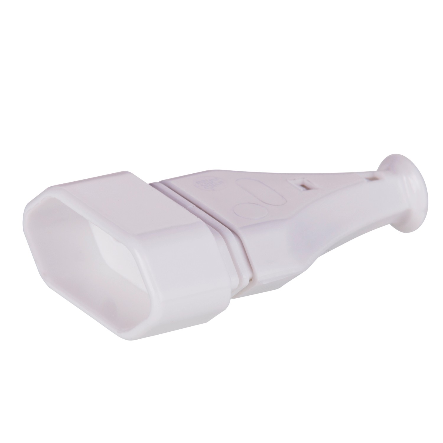 Wtyczka płaska 2P 230V biała