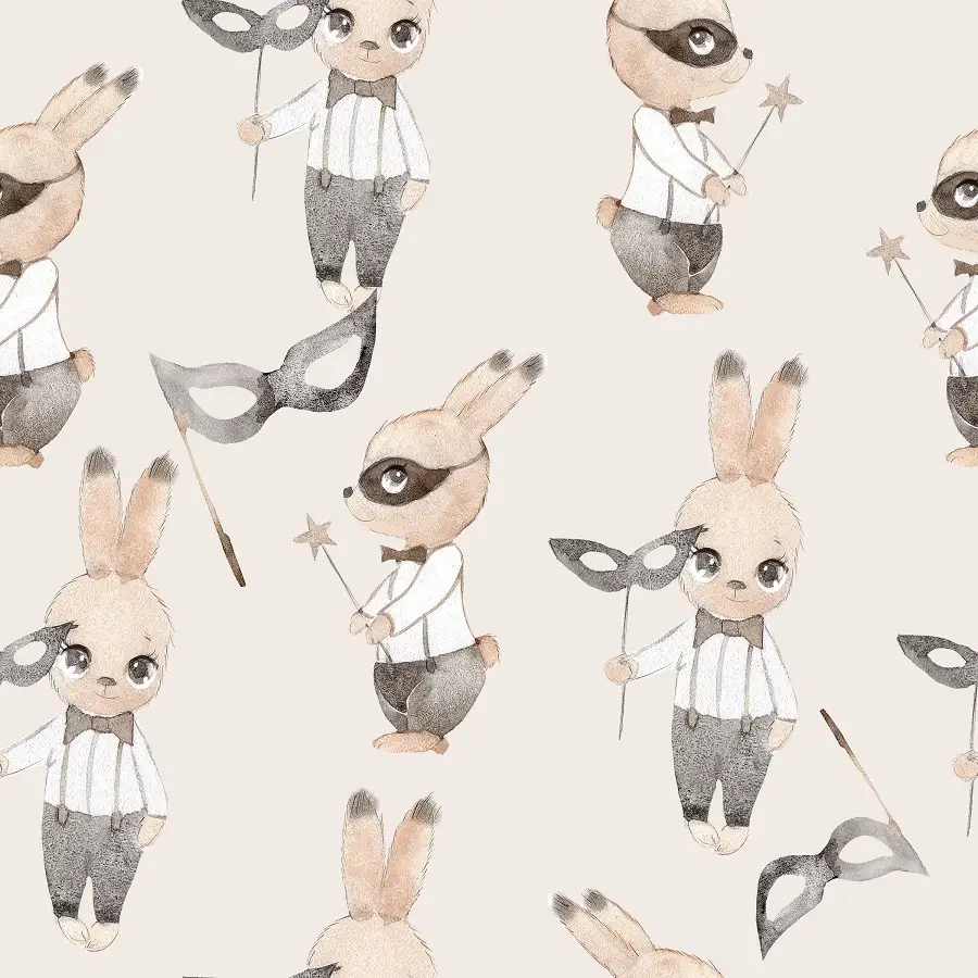 Tapeta Bunny Masquerade Beige BW