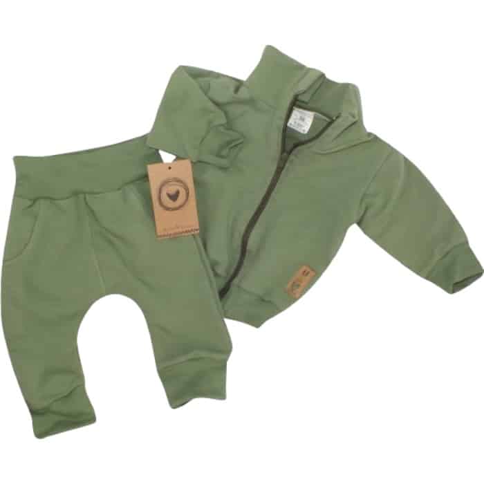 DRES NIEMOWLĘCY 2 CZĘŚCIOWY BAWEŁNIANY BEZ KAPTURA KHAKI ZZ - 68