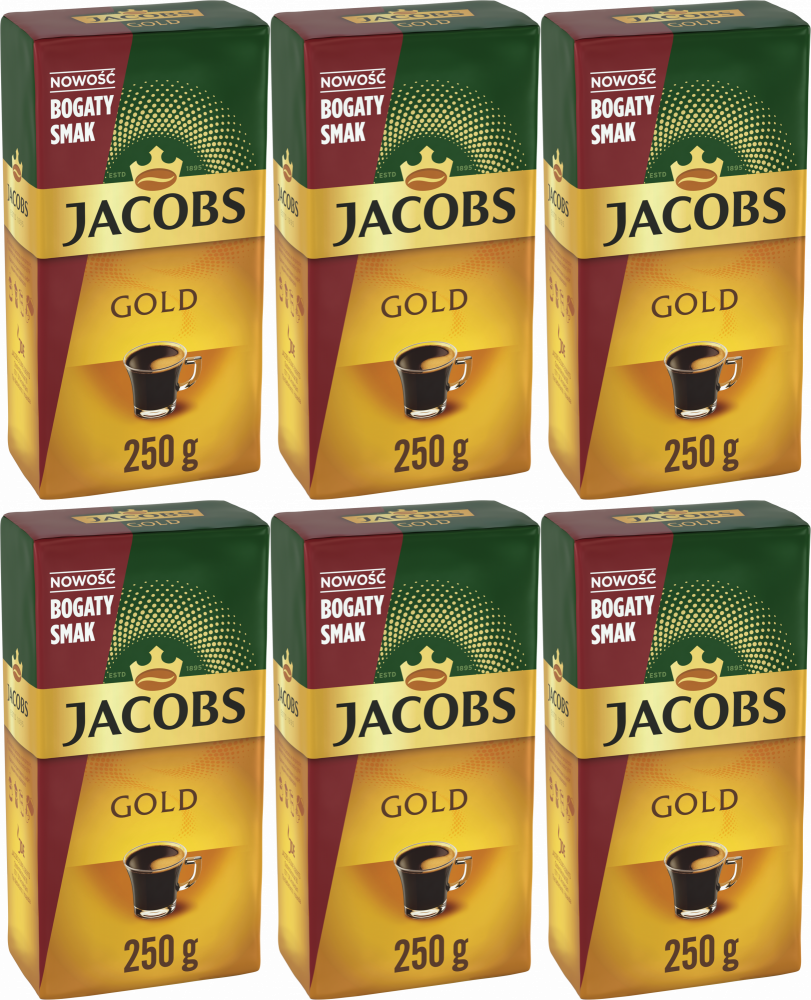 6x Kawa mielona Jacobs Gold, 250g
