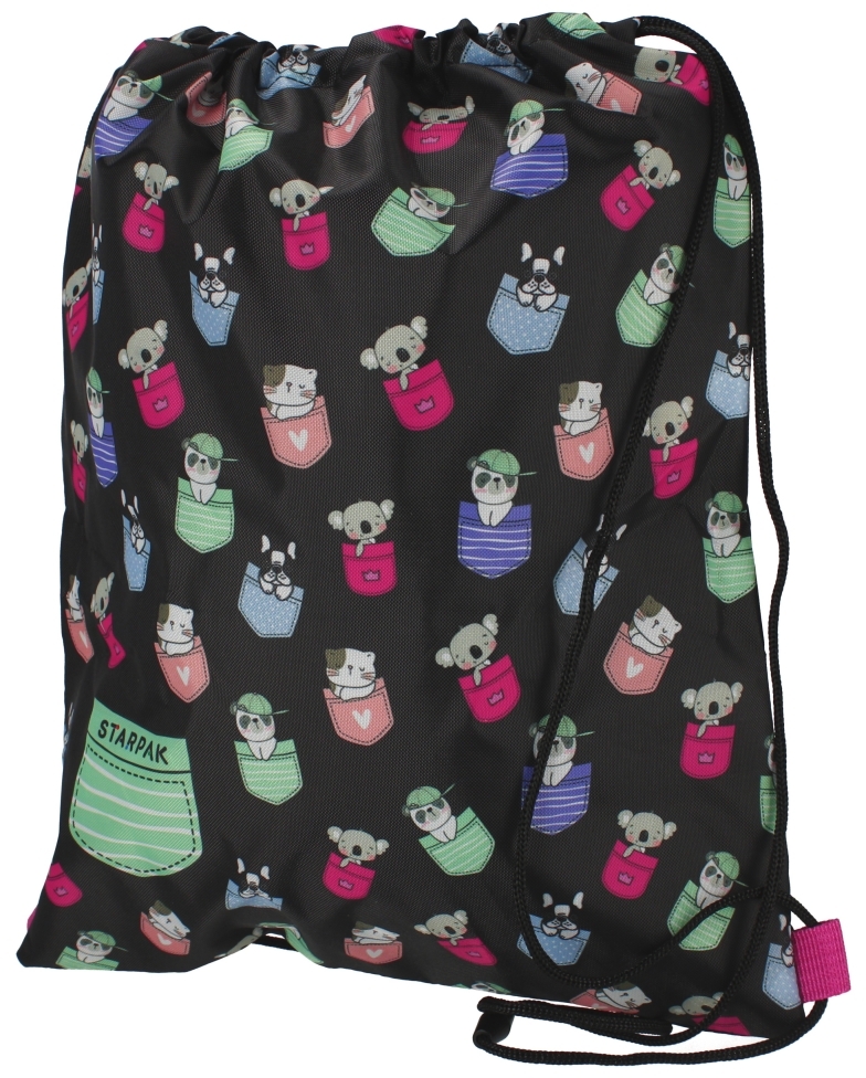 Worek na buty Starpak Minisy, 38.5x33cm, czarny