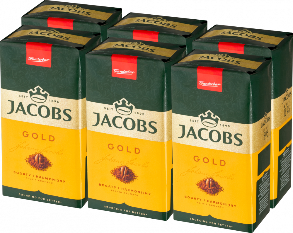 6x Kawa mielona Jacobs Gold, 500g