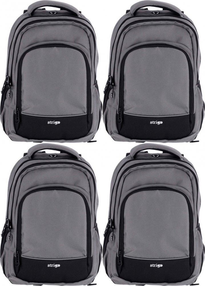 4x Plecak szkolny Strigo Misty Classic, dwukomorowy, 24l, 39x27x18cm