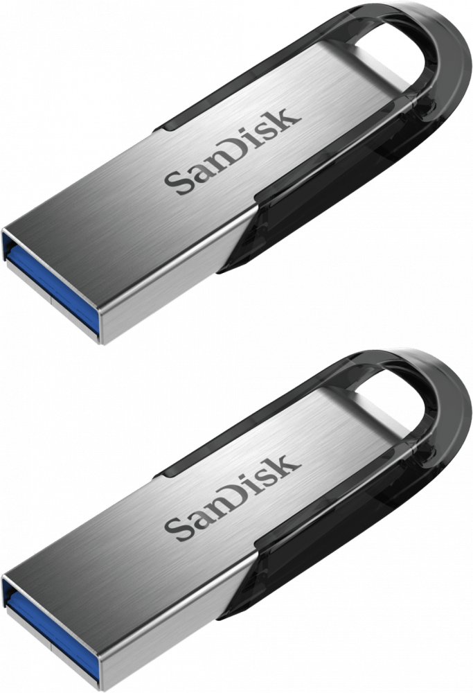 2x Pendrive SanDisk Cruzer Ultra Flair, 64GB, USB 3.0, srebrno-czarny