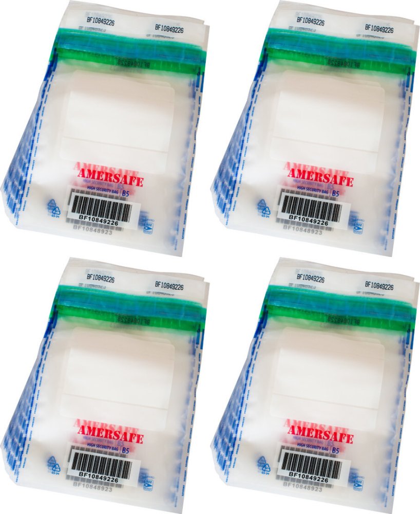 4x Koperta bezpieczna SuperpackSafe, B5, z paskiem HK, 100 sztuk, przezroczysty