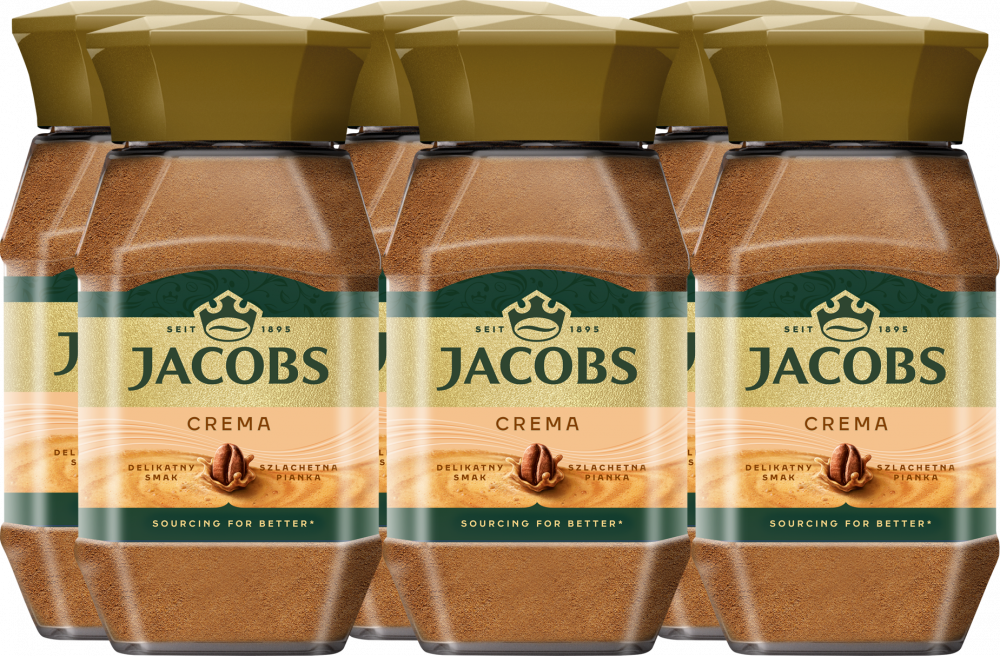 6x Kawa rozpuszczalna Jacobs Crema Gold, 200g