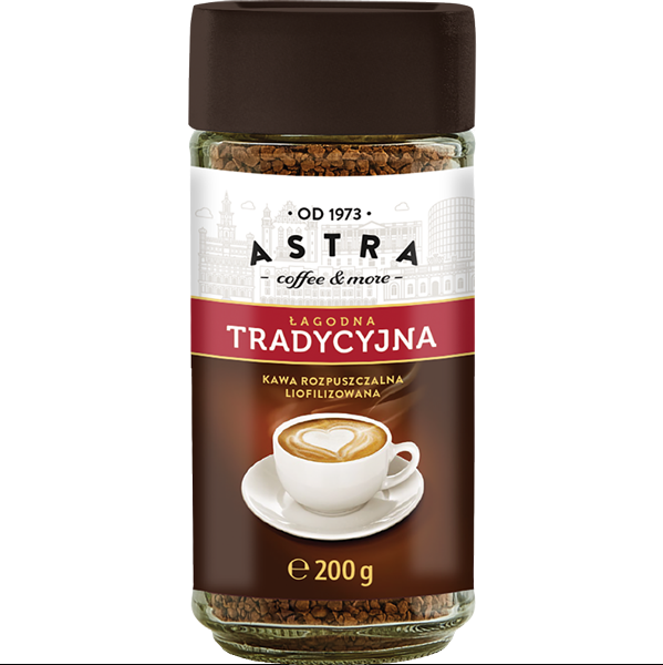 Kawa rozpuszczalna Astra Łagodna Tradycyjna, 200g