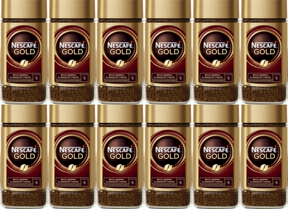12x Kawa rozpuszczalna Nescafe Gold, 100g