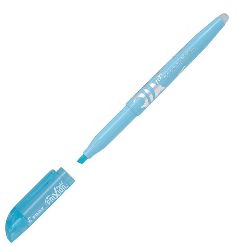 Zakreślacz wymazywalny Pilot, Frixion Soft, ścięta, 4mm, niebieski pastelowy