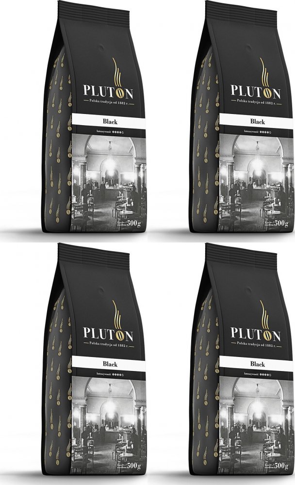 4x Kawa ziarnista Pluton Black, 500g