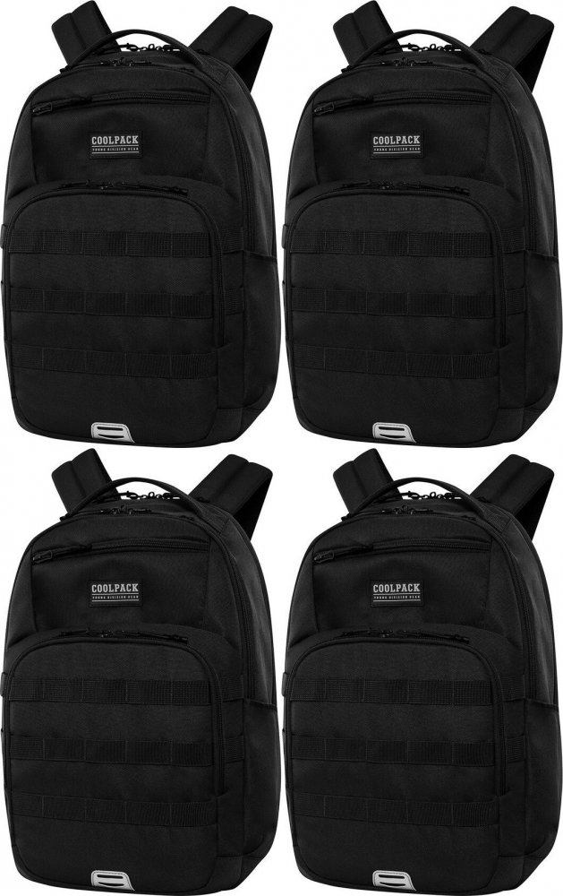 4x Plecak szkolny CoolPack Army Black, 27l, czarny