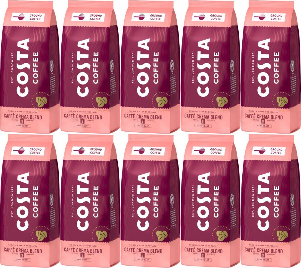 10x Kawa mielona Costa Caffe Crema Blend, 500g