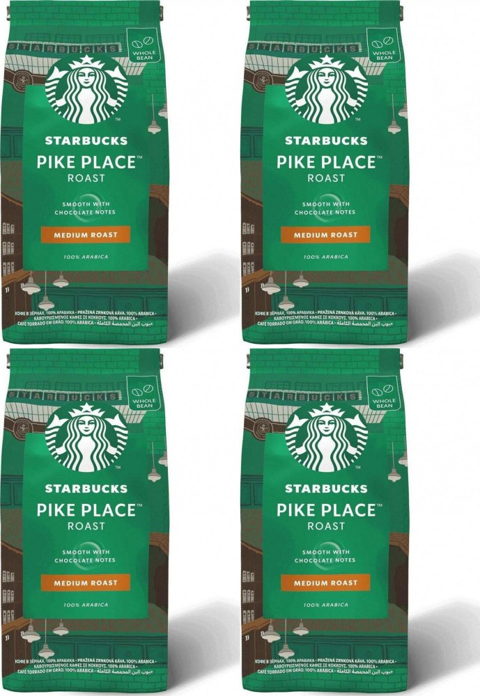 4x Kawa ziarnista Starbucks Pike Place Roast, 450g