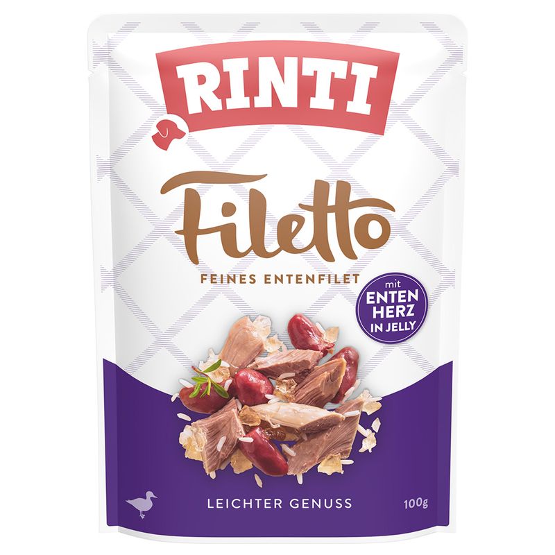 RINTI Filetto Kaczka i serca kaczki, mokra karma dla psa, 100g