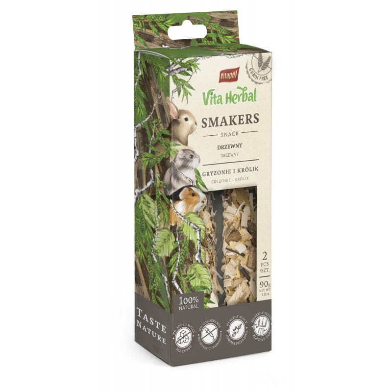 VITAPOL Vita Herbal Smakers drzewny dla gryzoni i królika, 90g