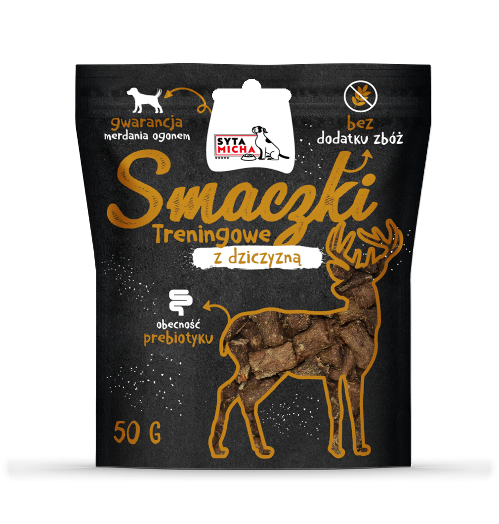 SYTA MICHA Smaczki treningowe dla psa z dziczyzną 50g