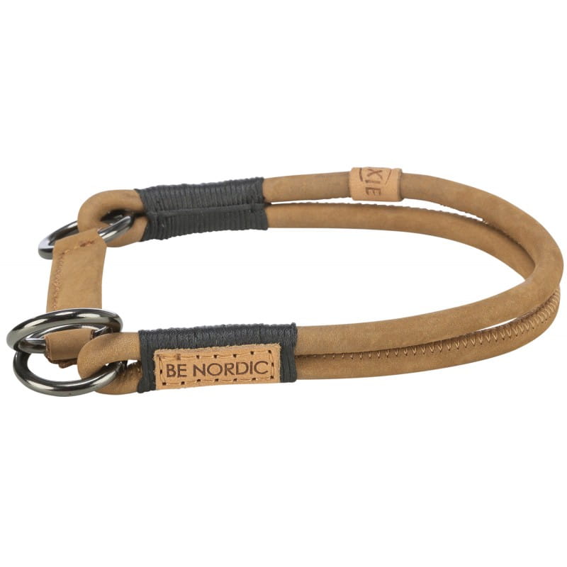 TRIXIE BE NORDIC Obroża zaciskowa dla psa, brązowa, skórzana, S–M: 40 cm/o 8 mm