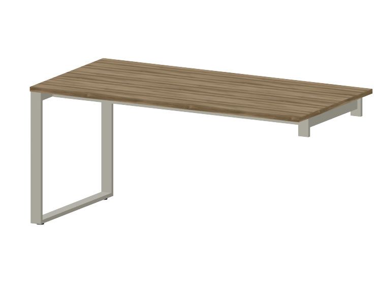 NOTER PZ58 Biurko pojedyncze prawe na nogach o profilu zamknietym 158,5x80x74h