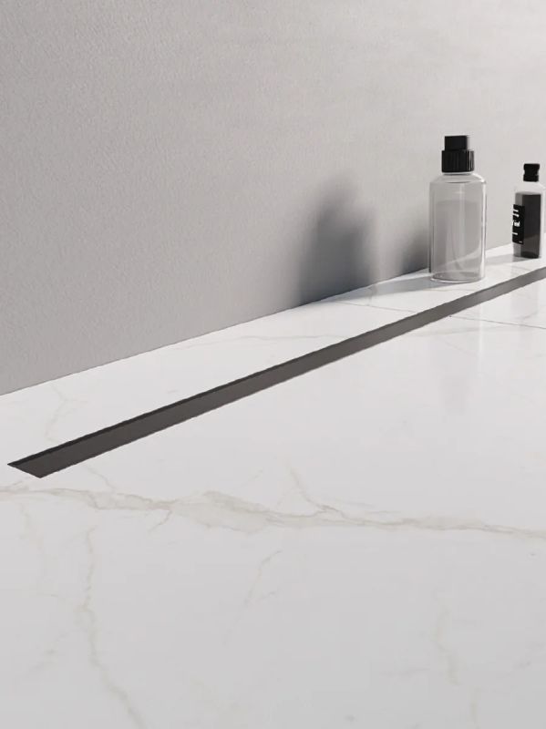 New Trendy Visio Slim Black odpływ liniowy 90 cm czarny OL-0079 - Wysyłka w 24h