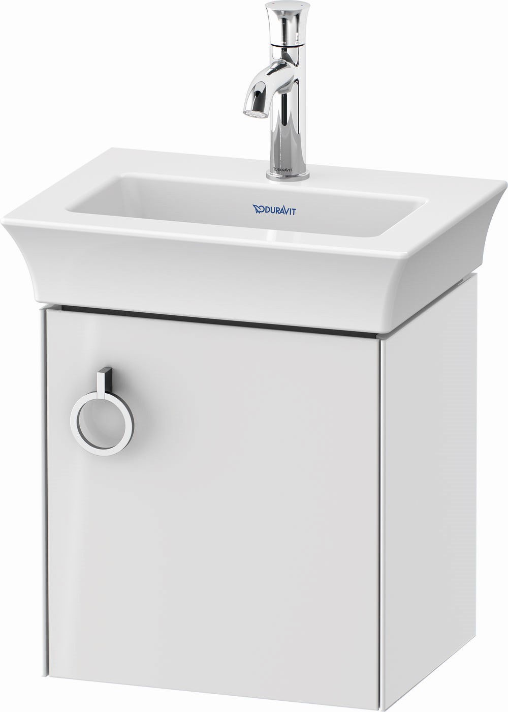 Duravit White Tulip szafka 38,4 cm podumywalkowa wisząca prawa biały wysoki połysk WT4250R8585