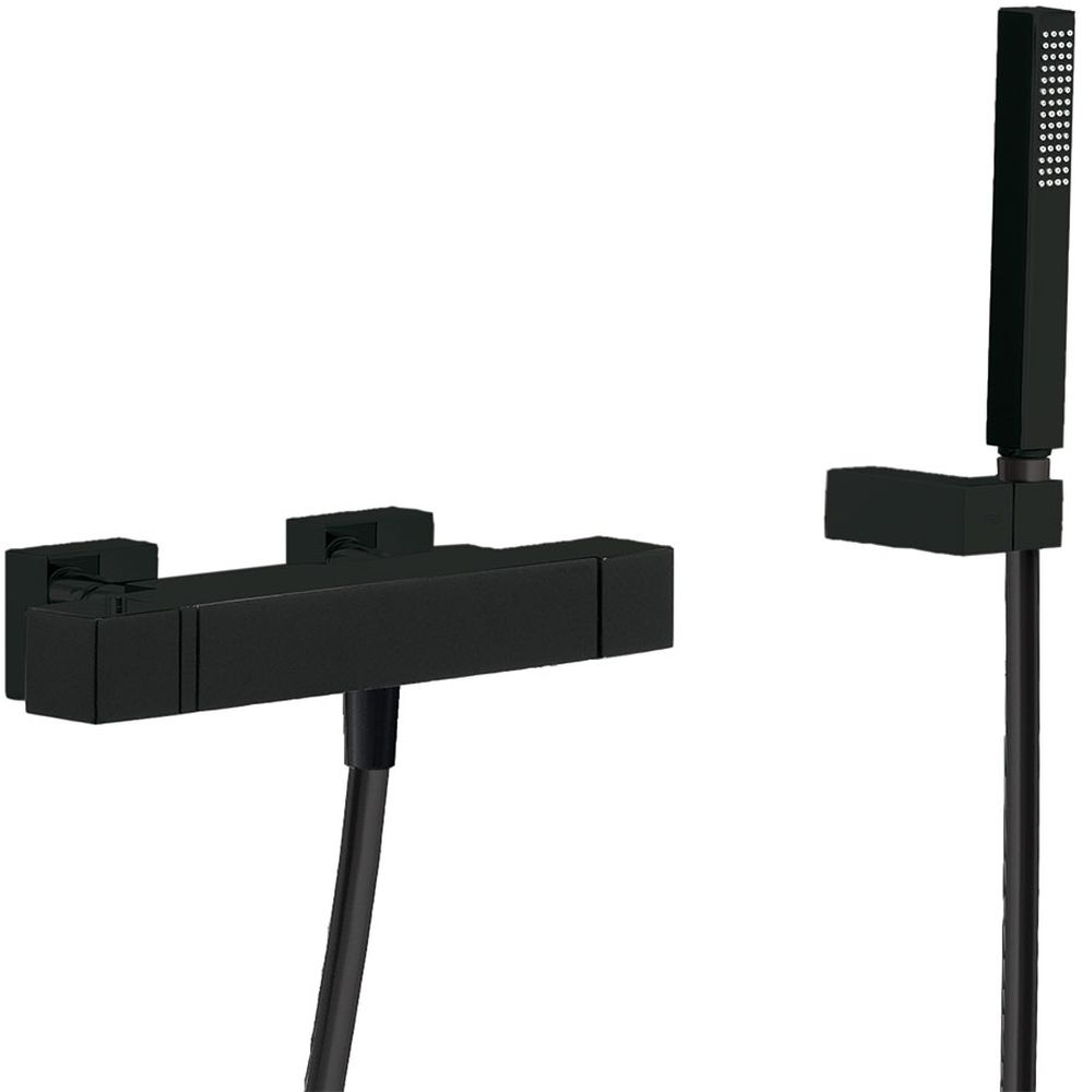 Tres Cuadro Exclusive bateria wannowo-prysznicowa termostatyczna czarny mat 007.174.03.9.NM - Wysyłka w 24h