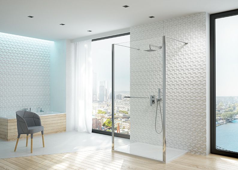 Sanplast Altus PII/ALTIIa Walk-In ścianka prysznicowa 120 cm czarny mat/szkło przezroczyste 600-121-2761-59-401