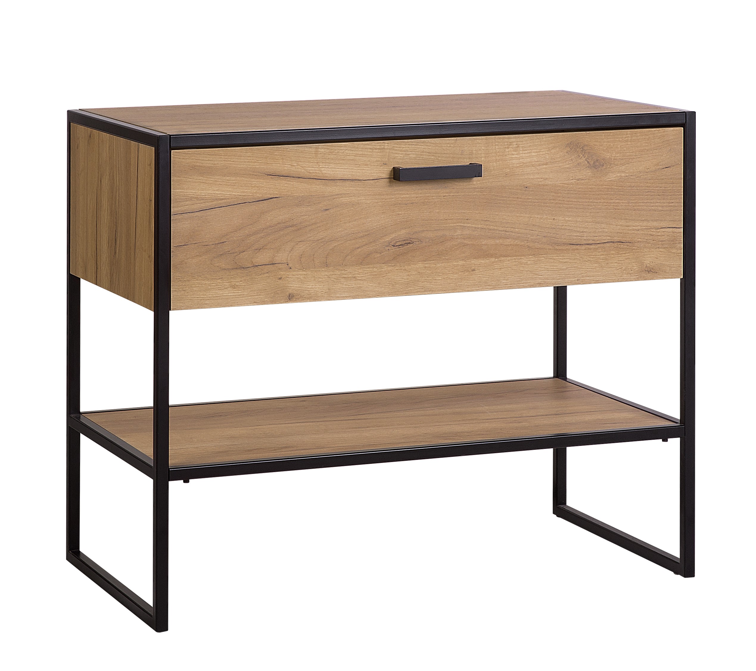Comad Brooklin szafka 90 cm podumywalkowa stojąca Dąb Craft złoty/czarny mat BROOKLIN827FSC - Wysyłka w 24h