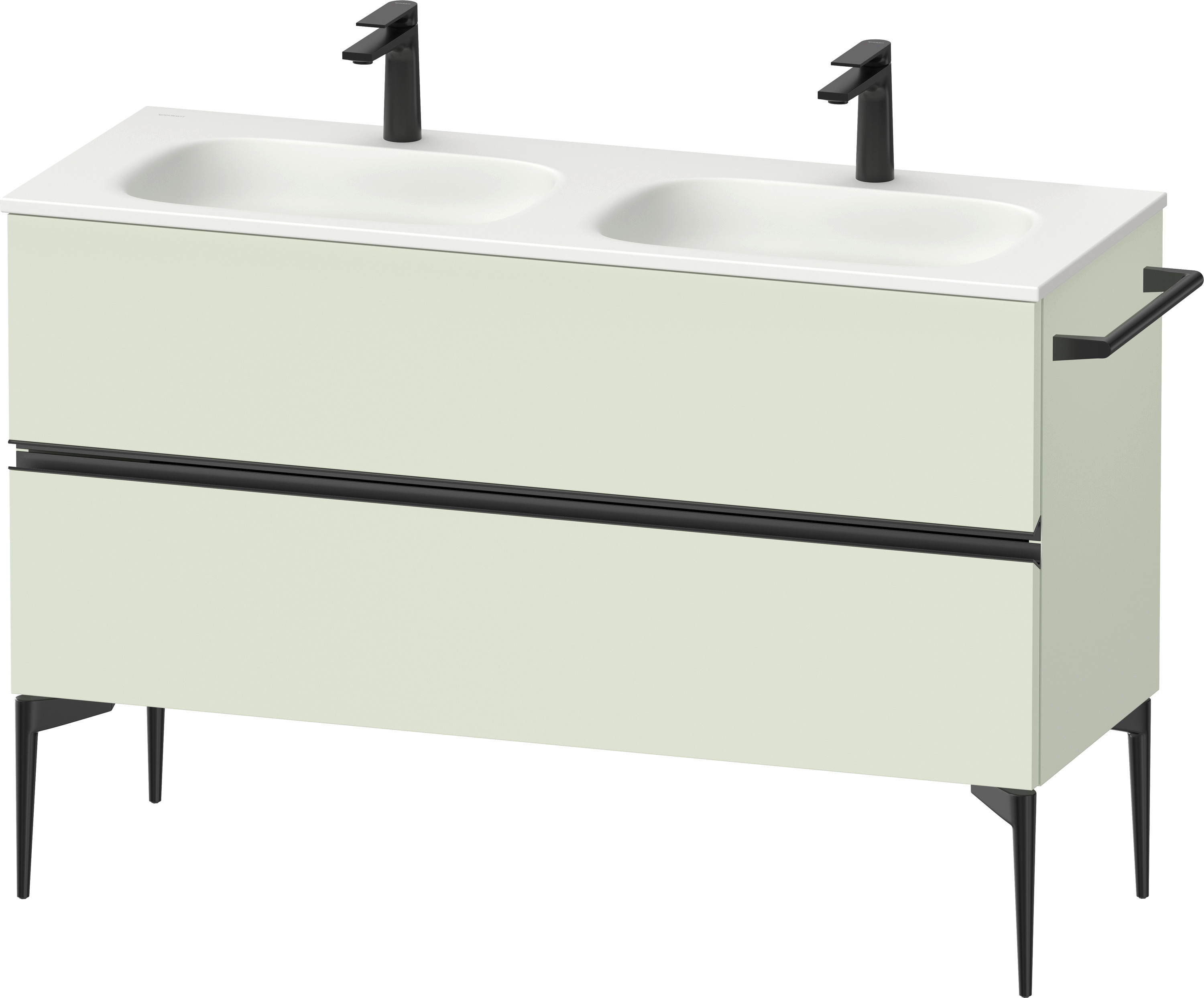 Duravit Sivida szafka 128x47,7x59,2 cm podumywalkowa wisząca czarna-zielona SV46540BDHH0000