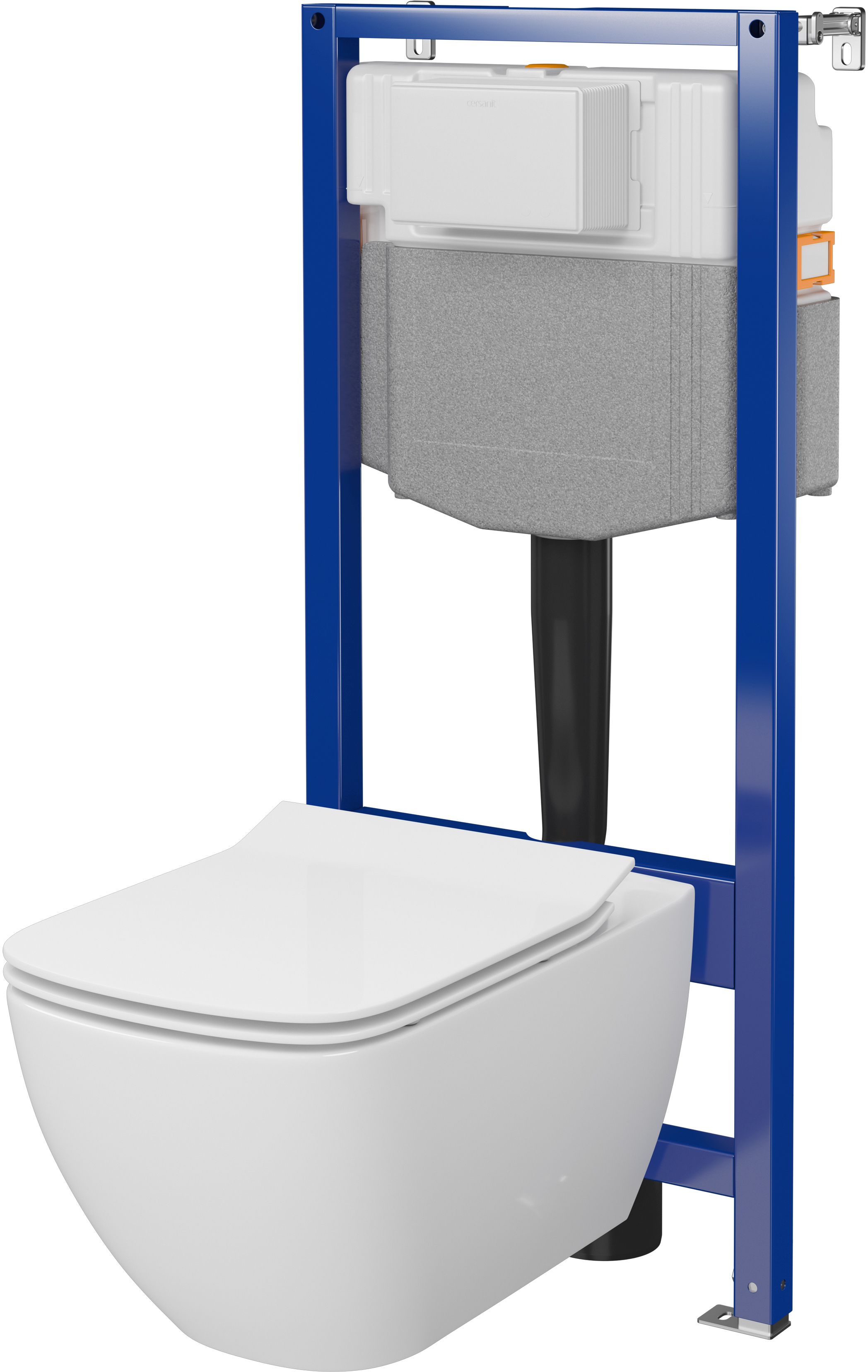 Zestaw Cersanit Virgo miska WC CleanOn z deską wolnoopadającą i stelaż podtynkowy Aqua 2.0 S701-805